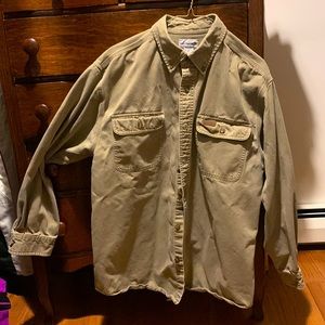 Carhartt, canvas shirt.